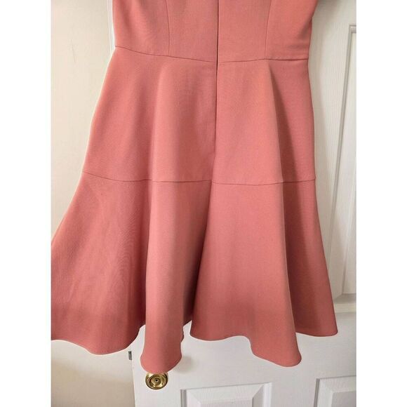 Gal Meets Glam Kate Pink Fit & Flare Short Sleeve Dress W pockets US Sz 0 - Picture 12 of 12